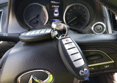 2018 Infiniti Q60 3.0T Luxe z USA, uszkodzony, nr VIN JN1EV7EL1JM390882